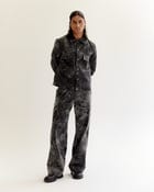 Skin Textured Batik Denim Jacket view 4