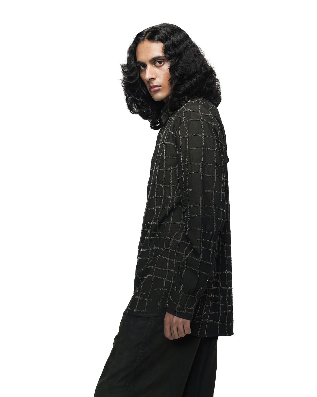 Broken Plaid Brown Shirt - image 4