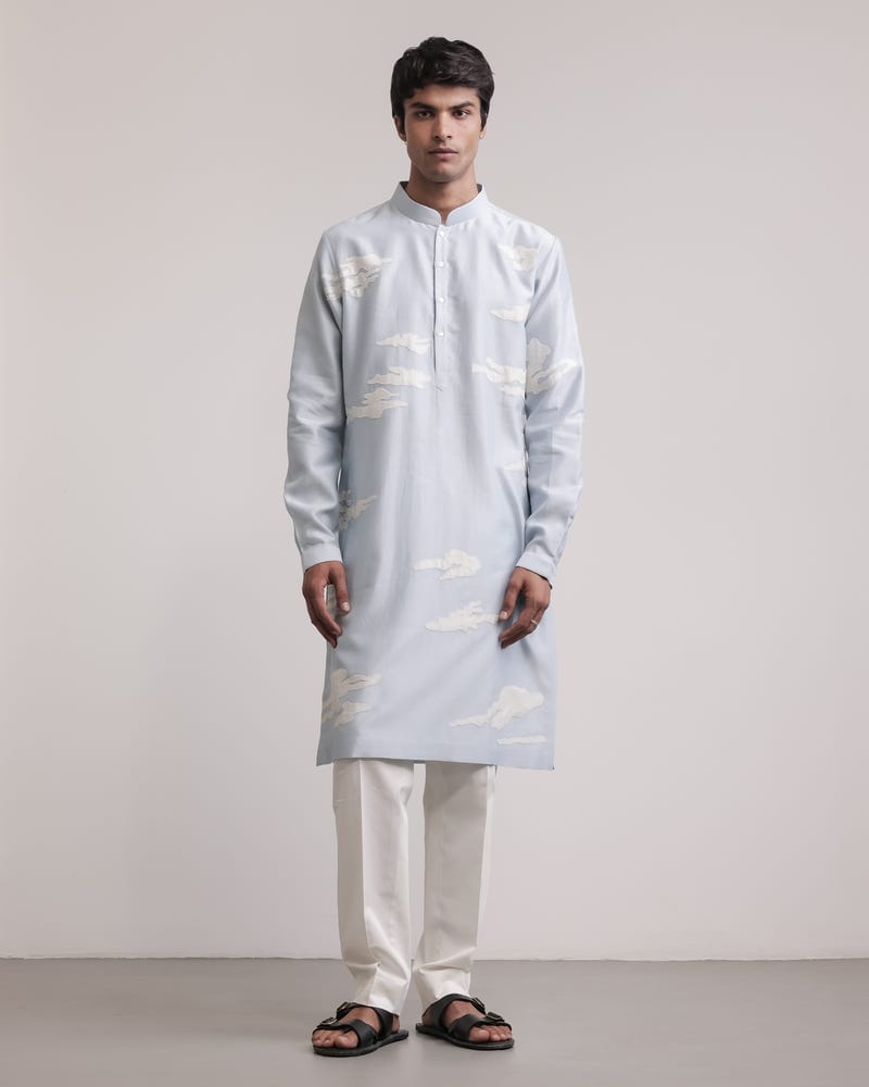 Residual Camouflage Applique Kurta Set