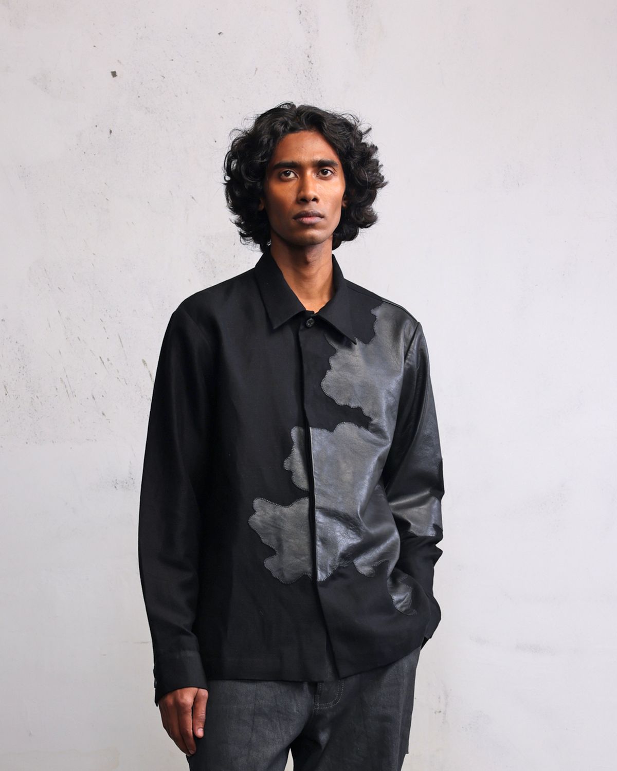 Tattered Terrain Leather patch shirt - image 1