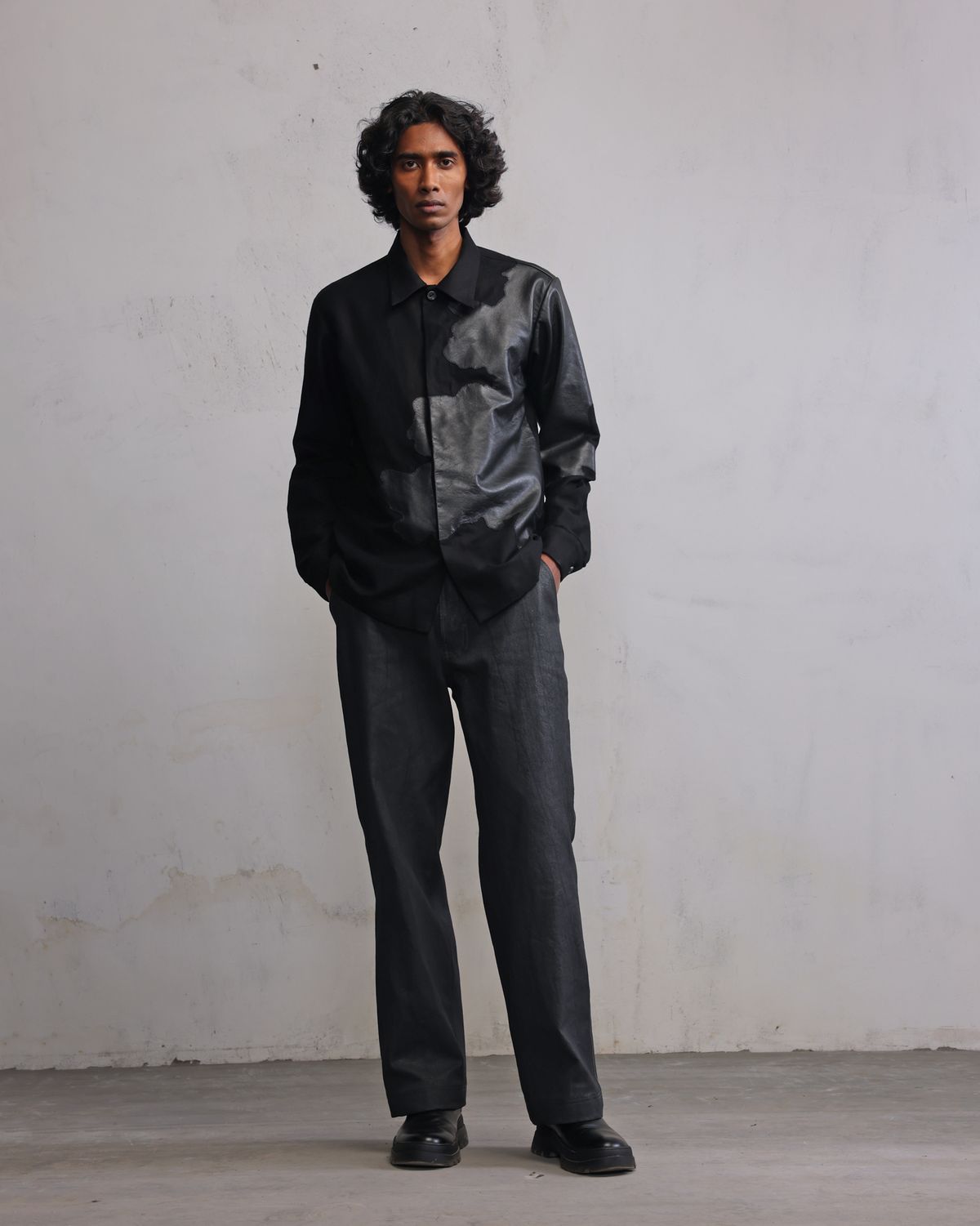 Tattered Terrain Leather patch shirt - image 2