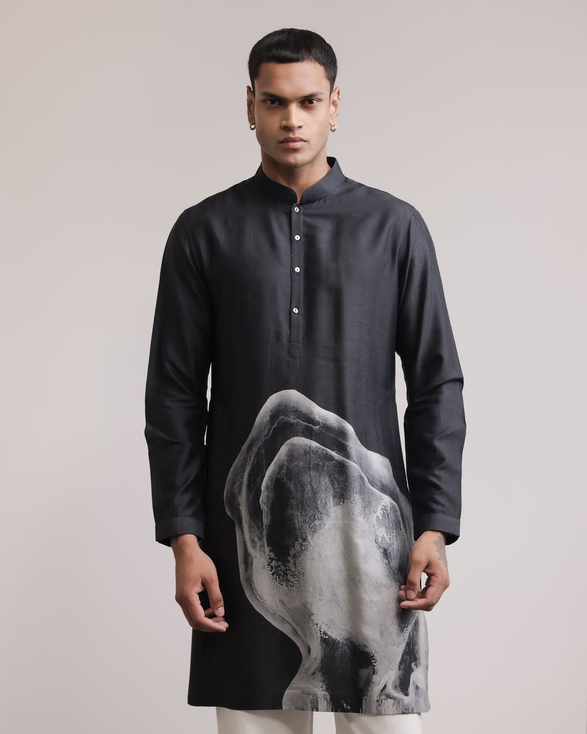 Obscured Halo Silk Print Kurta - image 3