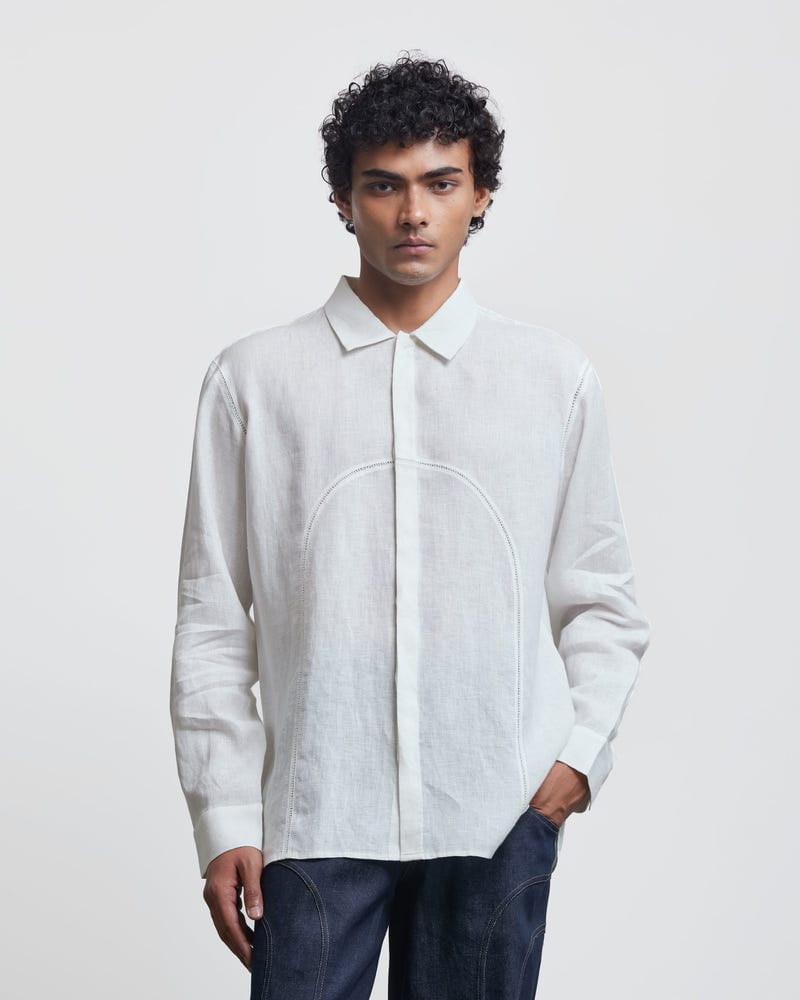 ARCH CROCHET PANEL SHIRT