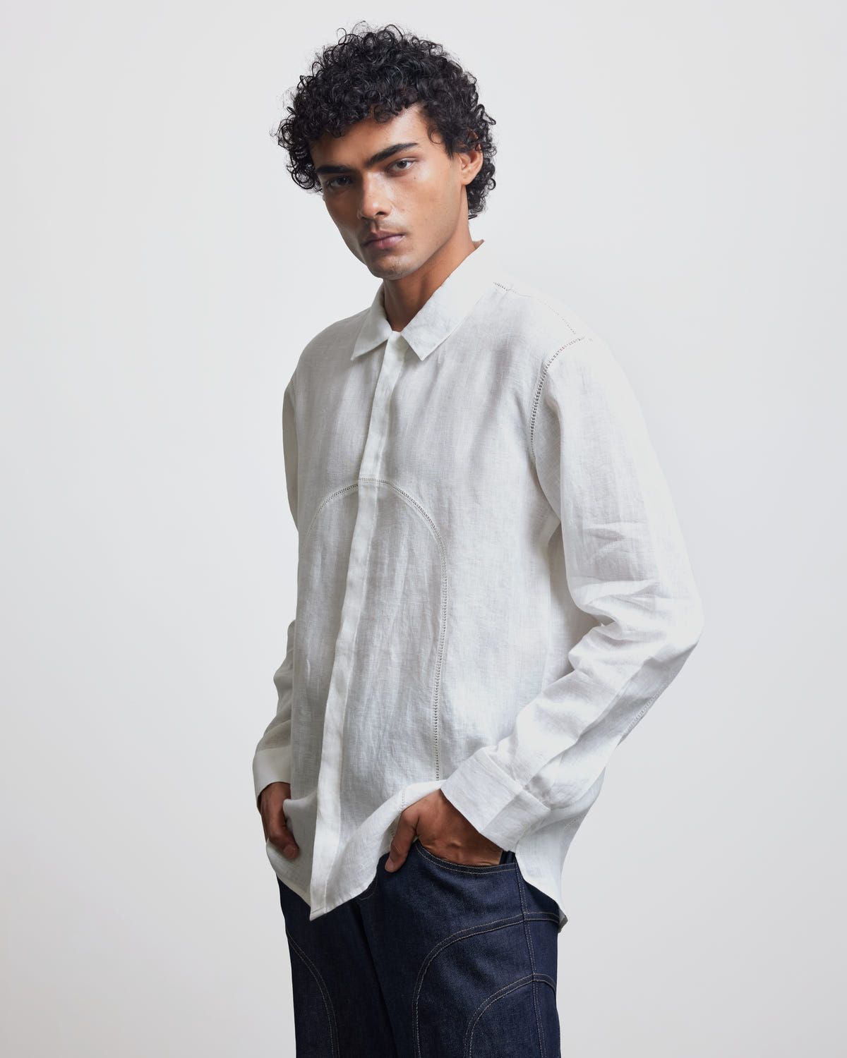 ARCH CROCHET PANEL SHIRT - image 2