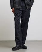 BLUR STITCH EMBROIDERED TROUSERS view 1