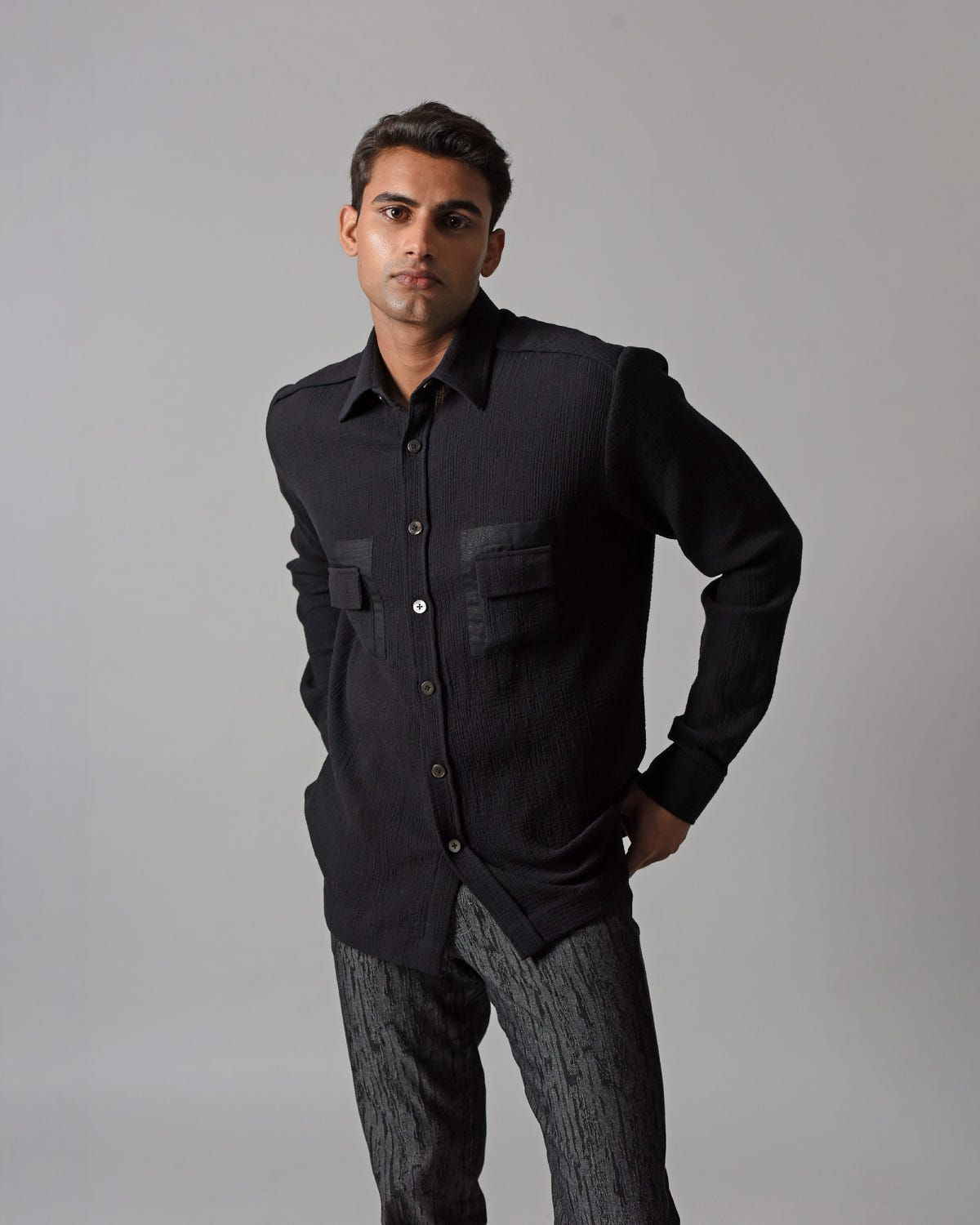 JUXTAPOSED TEXTURED SHIRT - image 3