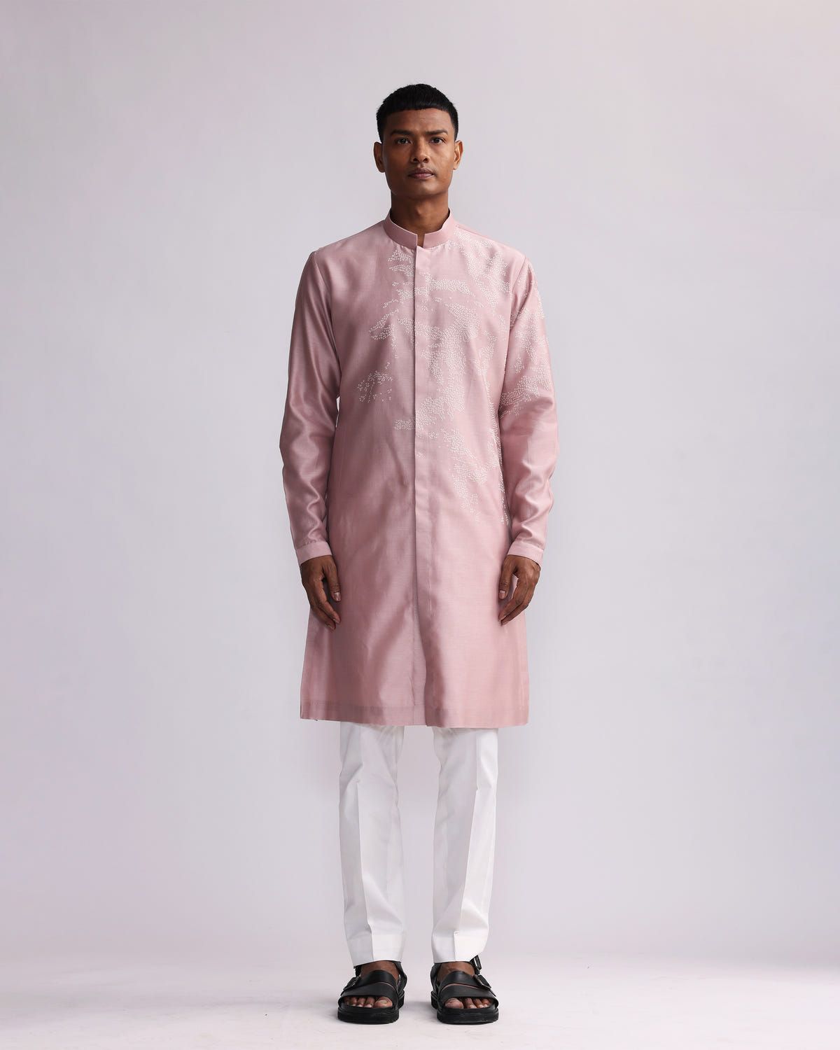 SHADOW CAMO PLACEMENT FRONT OPEN KURTA SET - image 1