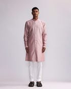 SHADOW CAMO PLACEMENT FRONT OPEN KURTA SET view 1