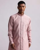 SHADOW CAMO PLACEMENT FRONT OPEN KURTA SET view 2