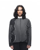 Frayed Canvas Applique Jacket view 1