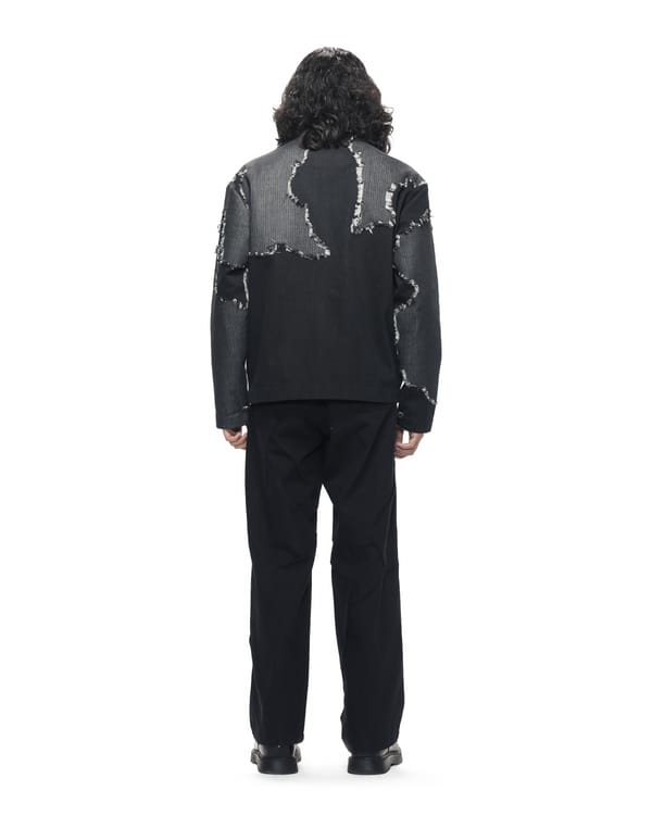 Countrymade India — Frayed Canvas Applique Jacket