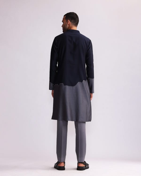 Countrymade India — HALF AND HALF KURTA WITH MATCHING PANTS