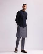 HALF AND HALF KURTA WITH MATCHING PANTS view 5