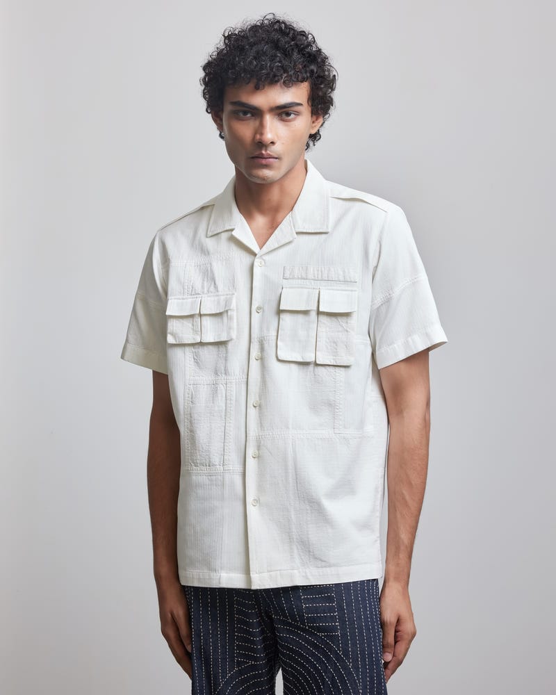 Ripstop patch half shirt