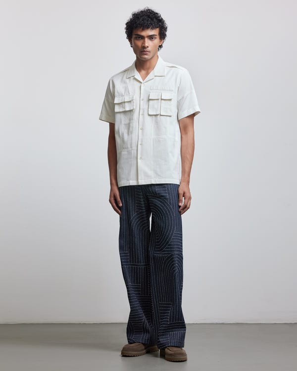 Countrymade India — Ripstop patch half shirt