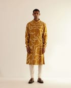 Desert Print Silk Kurta view 1