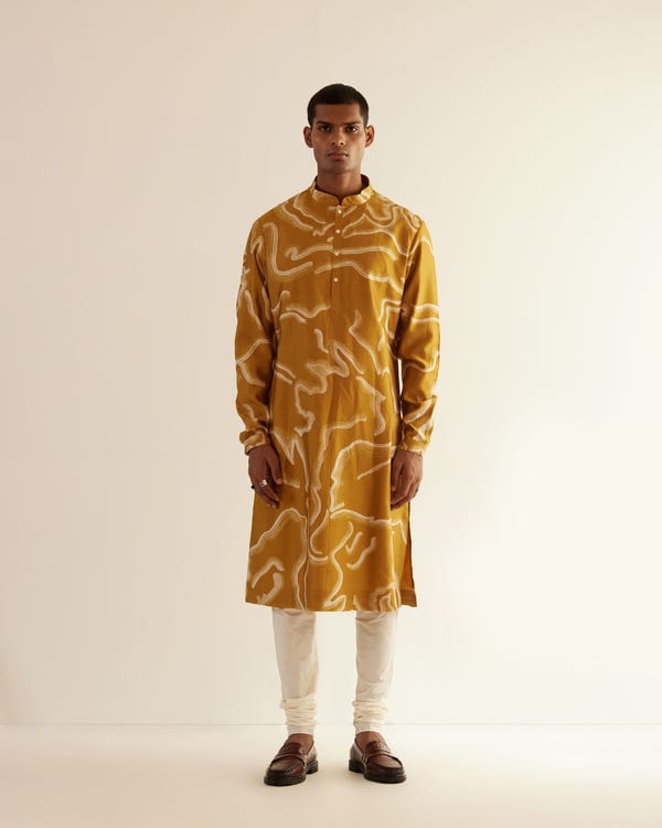 Countrymade India — Desert Print Silk Kurta