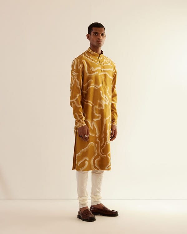 Countrymade India — Desert Print Silk Kurta
