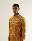 Desert Print Silk Kurta view 4