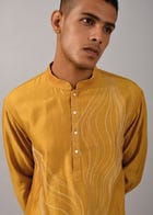 Horizon Hand Embroidered Kurta Set view 5