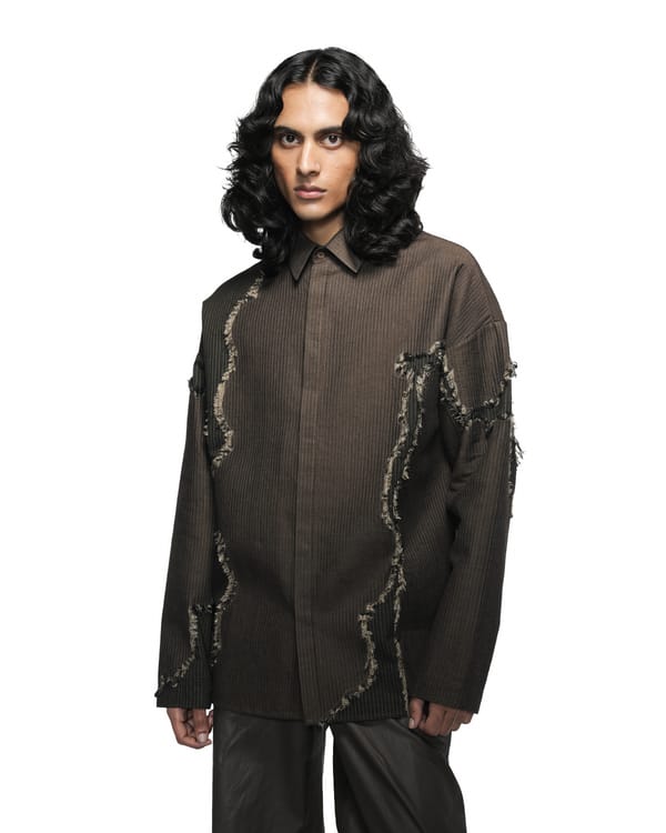 Countrymade India — Frayed Canvas Shirt