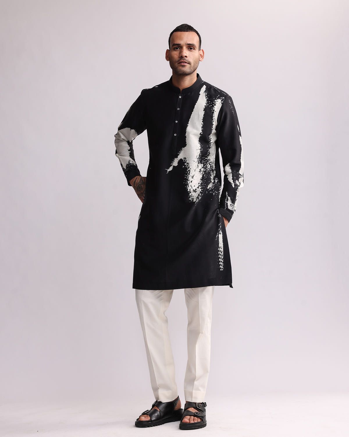 Charcoal Shadow Kurta - image 1