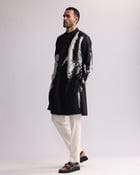 Charcoal Shadow Kurta view 3