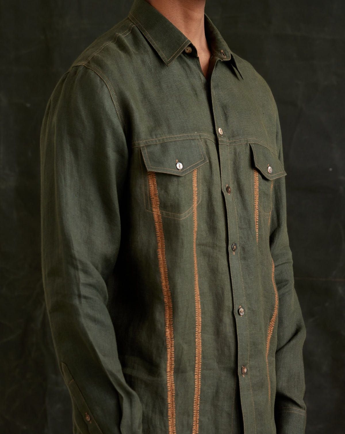 Crochet Denim-Style Shirt - image 3