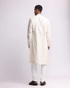 Hand-embroidered Pixel Yoke Kurta Set view 3