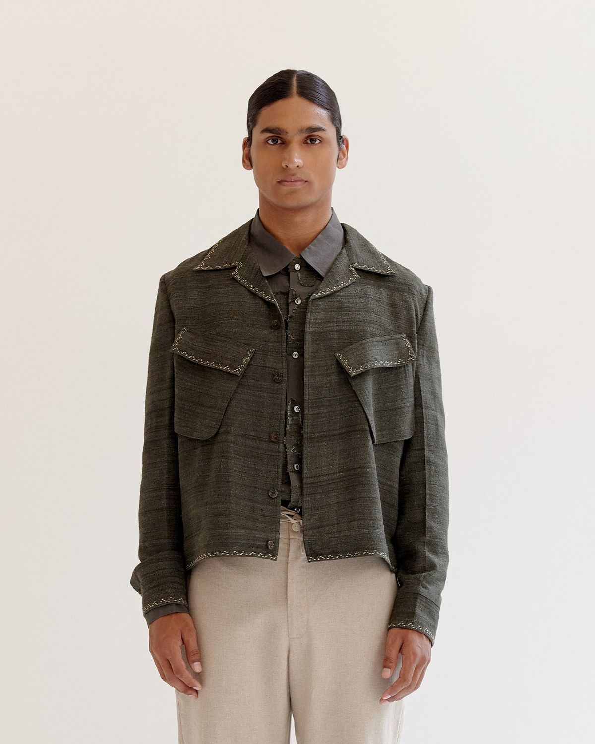 Vintage cropped military Jacket - image 1