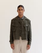 Vintage cropped military Jacket view 1