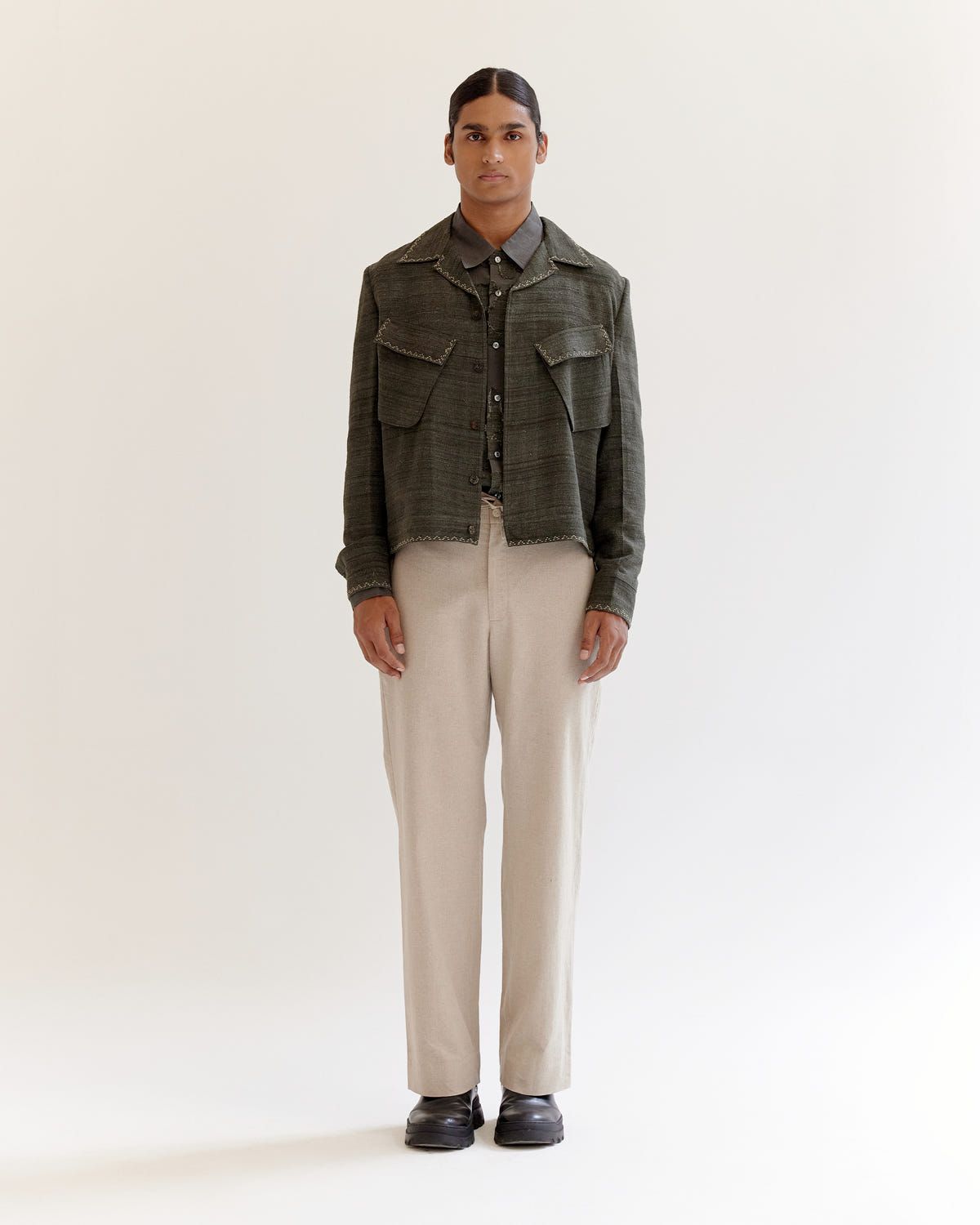 Vintage cropped military Jacket - image 2
