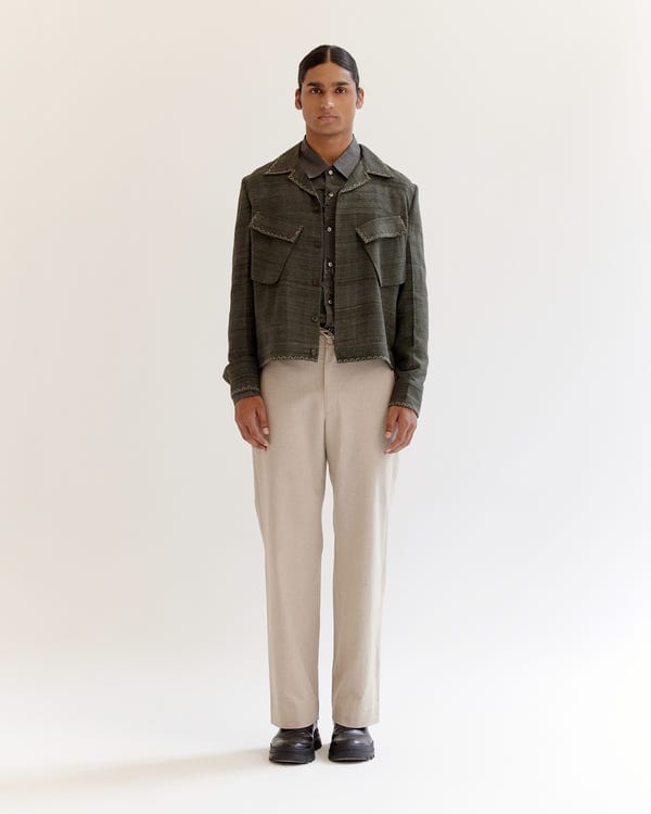 Countrymade India — Vintage cropped military Jacket