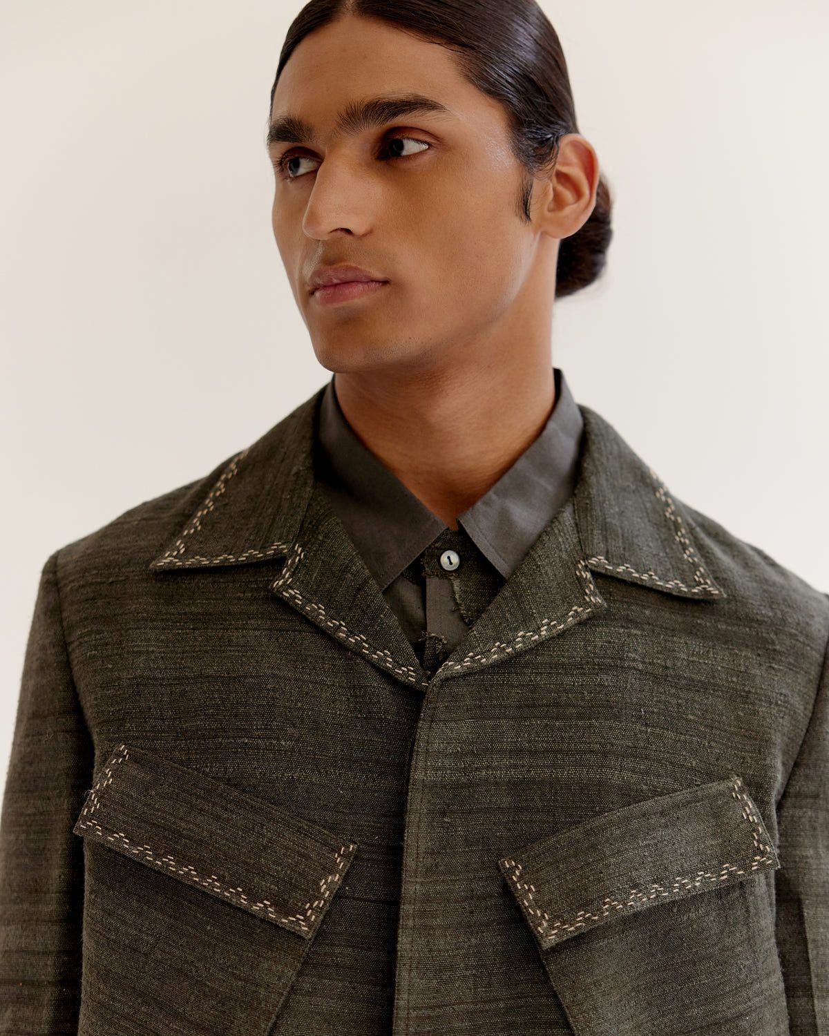 Vintage cropped military Jacket - image 5