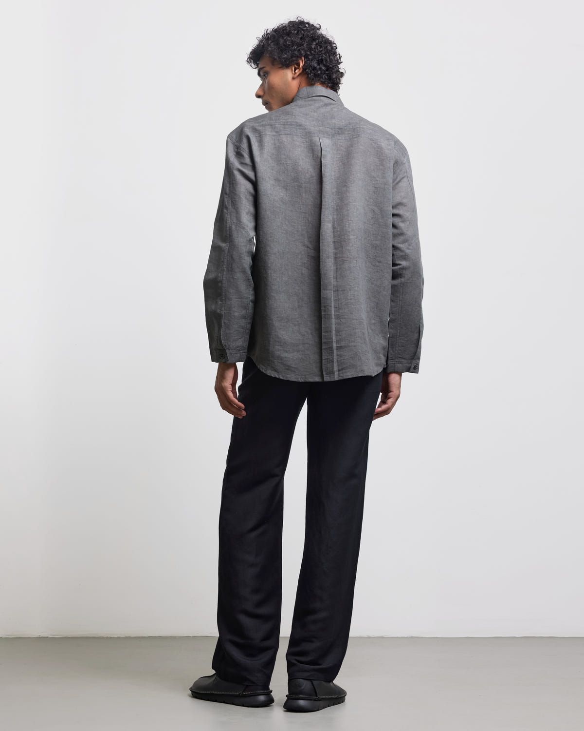 STONE FADED HALF-PLACKET SHIRT - image 3