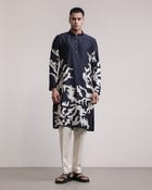 Eroded Camo Applique Kurta Set view 1