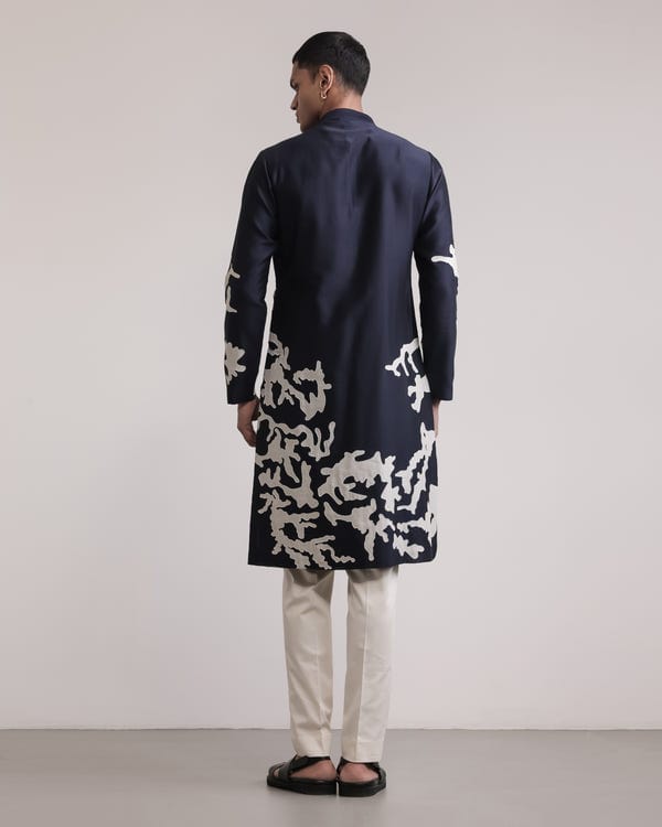 Countrymade India — Eroded Camo Applique Kurta Set