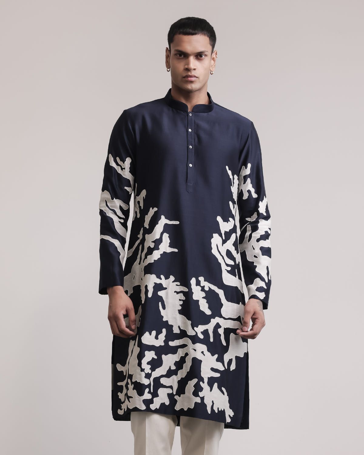 Eroded Camo Applique Kurta Set - image 3