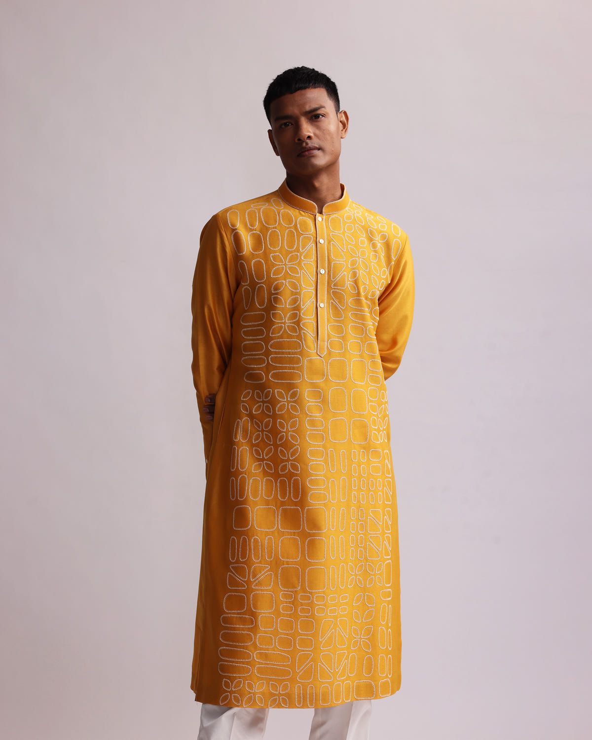 SHADOW BLOCK KURTA SET - image 3