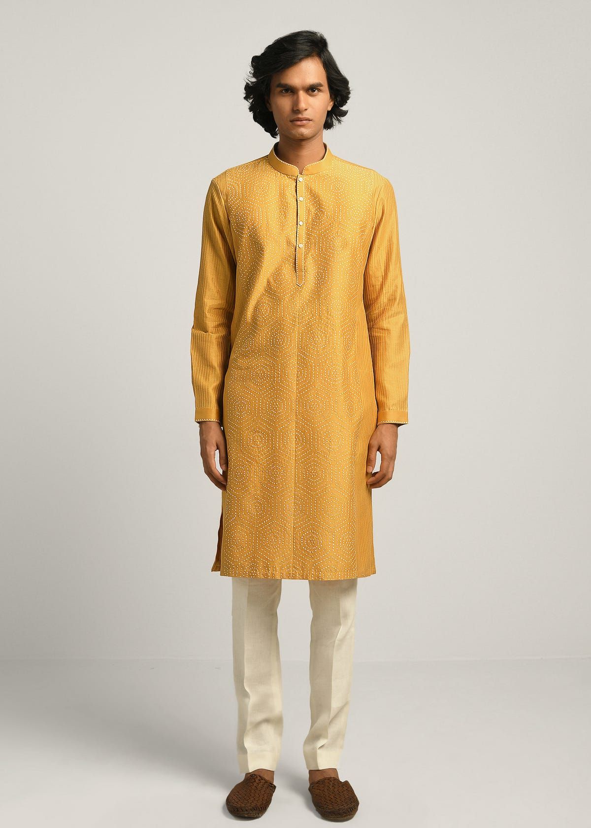 Hexa Dots hand Emb kurta Set - image 2