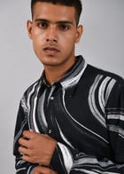 Airborne Strokes Print Shirt view 4