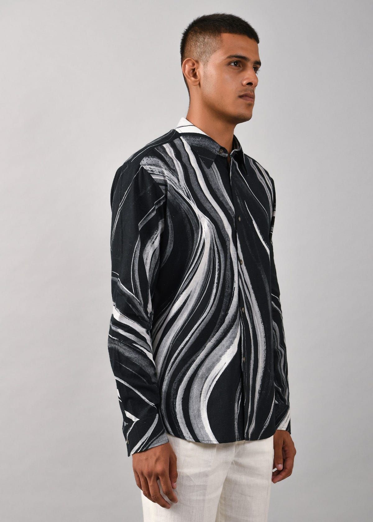 Airborne Strokes Print Shirt - image 5