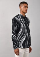 Airborne Strokes Print Shirt view 5