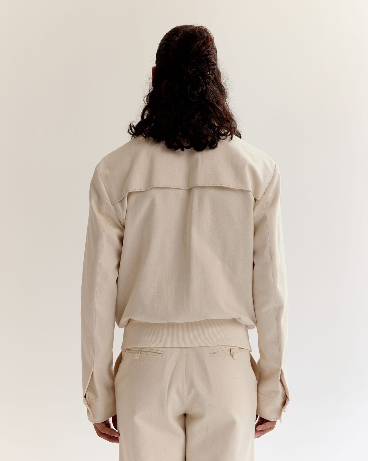Artisan Denim Ribbed Bomber - image 4