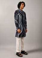 Airborne Strokes Open Front Kurta view 2