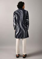 Airborne Strokes Open Front Kurta view 3