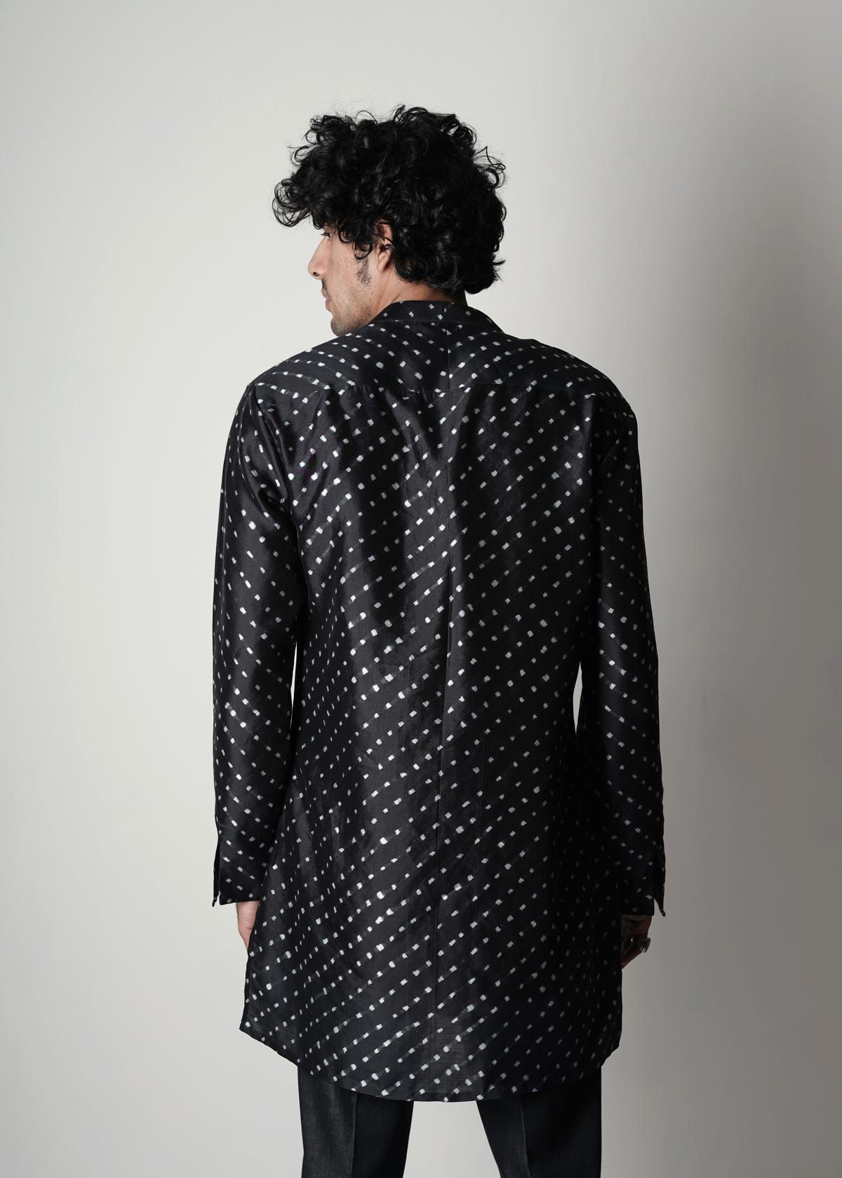Printed Silk Short Kurta - image 2