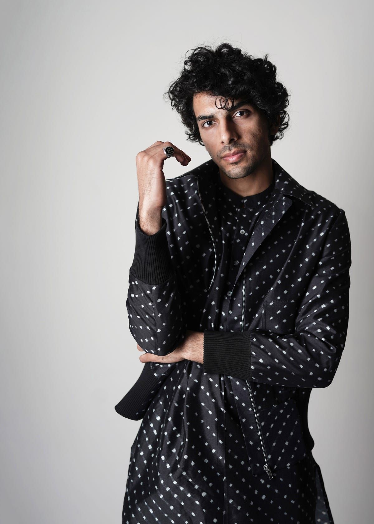 Printed Silk Short Kurta - image 4