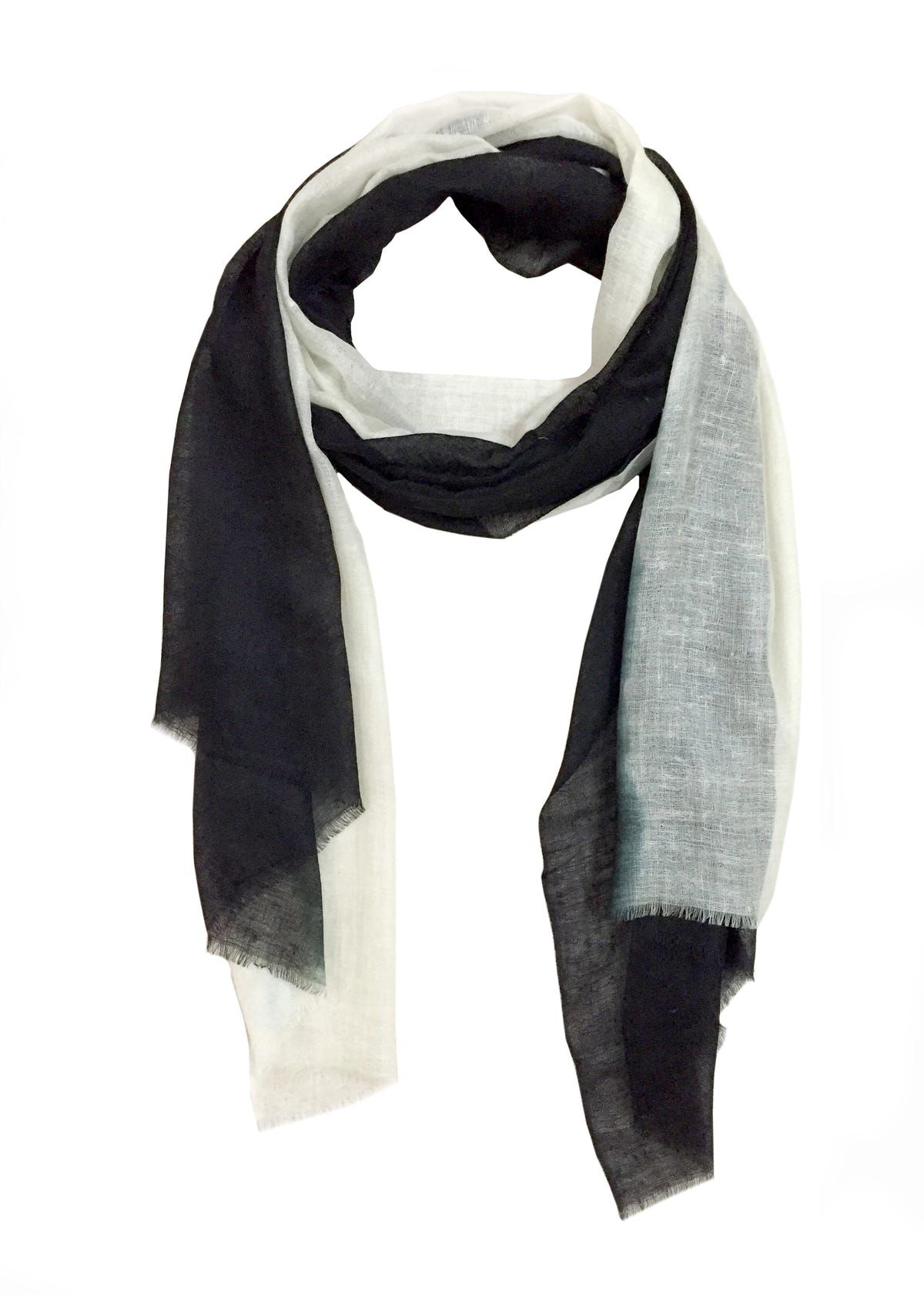 Black & Ecru Ombre Scarf - image 1