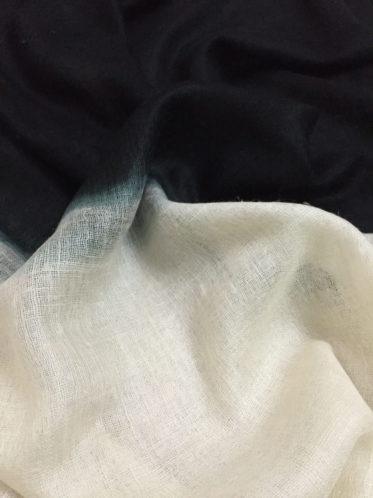 Black & Ecru Ombre Scarf - image 2